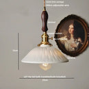 DecorBites™ Ceramic LED Pendant Light Fixture Minimalist Wood Decor Hanging Lamp