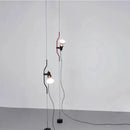 Minimalist red & black adjustable led chandelier living room light