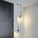 Minimalist red & black adjustable led chandelier living room light
