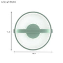 DecorBites™ Minimalist LED Acrylic Wall Lamp in Green - White/Warm Light, 12.5"/16.5" Dia