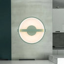 DecorBites™ Minimalist LED Acrylic Wall Lamp in Green - White/Warm Light, 12.5"/16.5" Dia