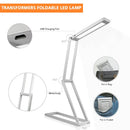 Minimalist silver foldable dimmable led desk lamp study room