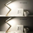 Minimalist silver foldable dimmable led desk lamp study room