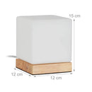 Minimalist sphere and cube glass ball table lamp bedroom light