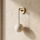 Minimalist Spherical Alabaster Wall Lamp