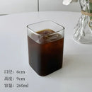 Minimalist square glass juice cup kitchen drinkware