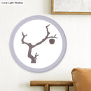 Minimalist tree silhouette acrylic wall lamp white & coffee bedroom
