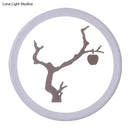 Minimalist tree silhouette acrylic wall lamp white & coffee bedroom
