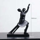 Minimalist white abstract figures sculpture living room decor