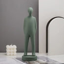 Minimalist white abstract people resin statue set living room decor