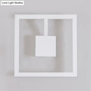 Minimalist white acrylic wall light fixture bedroom direct wired electric