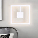 Minimalist white acrylic wall light fixture bedroom direct wired electric