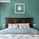 Minimalist white acrylic wall light fixture bedroom direct wired electric