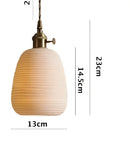 Minimalist white and black glass pendant light for bedroom