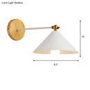 Minimalist white and brass pyramid wall lighting bedroom sconce