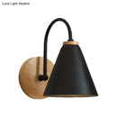 Minimalist white & black conical wall sconce bedroom wall light