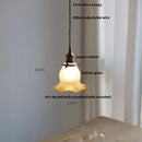 Minimalist white ceramic led pendant lamp dining room warm glow