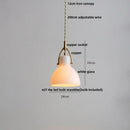 Minimalist white ceramic led pendant lamp dining room warm glow