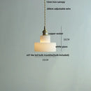 Minimalist white ceramic led pendant lamp dining room warm glow