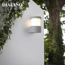 Minimalist white concrete outdoor wall lamp courtyard sconce
