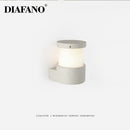 Minimalist white concrete outdoor wall lamp courtyard sconce