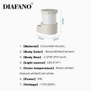 Minimalist white concrete outdoor wall lamp courtyard sconce