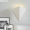 Minimalist white cone led wall lamp living room decor