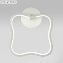 DecorBites™ Minimalist White Curved Square LED Acrylic Wall Sconce - Warm White Lighting