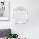 DecorBites™ Minimalist White Curved Square LED Acrylic Wall Sconce - Warm White Lighting