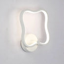 DecorBites™ Minimalist White Curved Square LED Acrylic Wall Sconce - Warm White Lighting