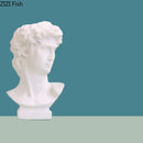 Minimalist white david portrait resin sculpture living room decor