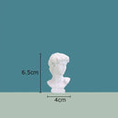 Minimalist white david portrait resin sculpture living room decor