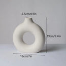 DecorBites™ Ceramic Donut Vase: Nordic Art Pampas Grass Home Decor Office Living Room