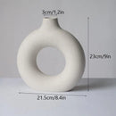 DecorBites™ Ceramic Donut Vase: Nordic Art Pampas Grass Home Decor Office Living Room