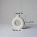 DecorBites™ Ceramic Donut Vase: Nordic Art Pampas Grass Home Decor Office Living Room