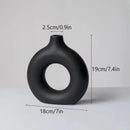 DecorBites™ Ceramic Donut Vase: Nordic Art Pampas Grass Home Decor Office Living Room