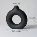 DecorBites™ Ceramic Donut Vase: Nordic Art Pampas Grass Home Decor Office Living Room