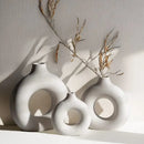 DecorBites™ Ceramic Donut Vase: Nordic Art Pampas Grass Home Decor Office Living Room
