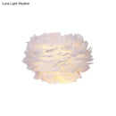 Minimalist white feather floral wall sconce – bedroom cloud light