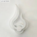 Minimalist white flame wall sconce bedroom led light