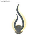 Minimalist white flame wall sconce bedroom led light