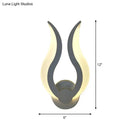 Minimalist white flame wall sconce bedroom led light
