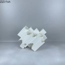 Minimalist white geometric ceramic desk ornament living room sculpture