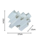 Minimalist white geometric ceramic desk ornament living room sculpture