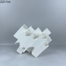 Minimalist white geometric ceramic desk ornament living room sculpture
