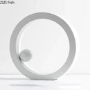 Minimalist white geometric circle desk ornament office decor