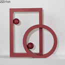 Minimalist white geometric circle desk ornament office decor