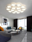 Minimalist white ginkgo biloba ceiling lamp bedroom cloud light