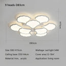Minimalist white ginkgo biloba ceiling lamp bedroom cloud light