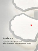 Minimalist white ginkgo biloba ceiling lamp bedroom cloud light